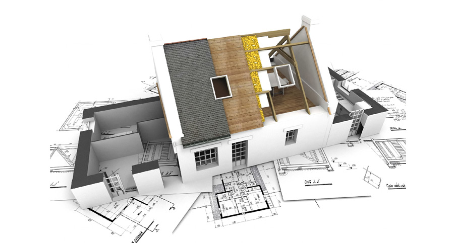 Photo de plans de construction d'une maison